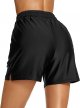 Women's Swim Shorts High Waist Swim Board Shorts with Pockets