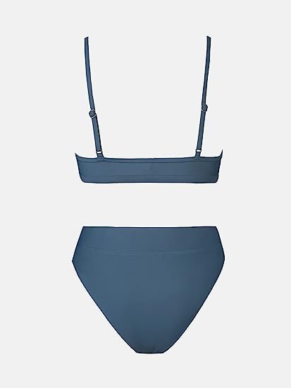 Bikini Set for Women Cut Out High Waisted Scoop Neck V Cut Bottom